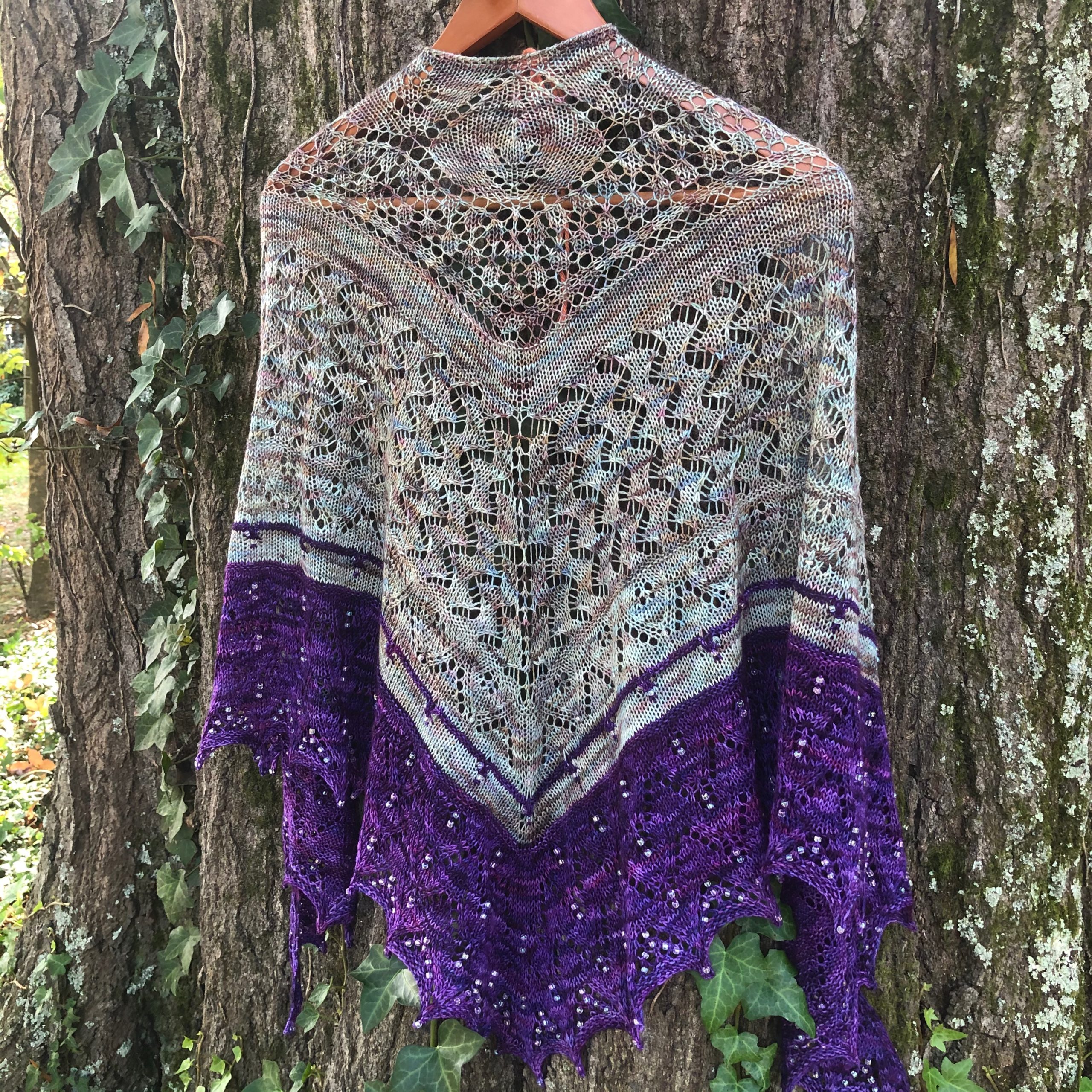 Knitting magnetic shawl pin with colored rhinestones - Jandi Creations